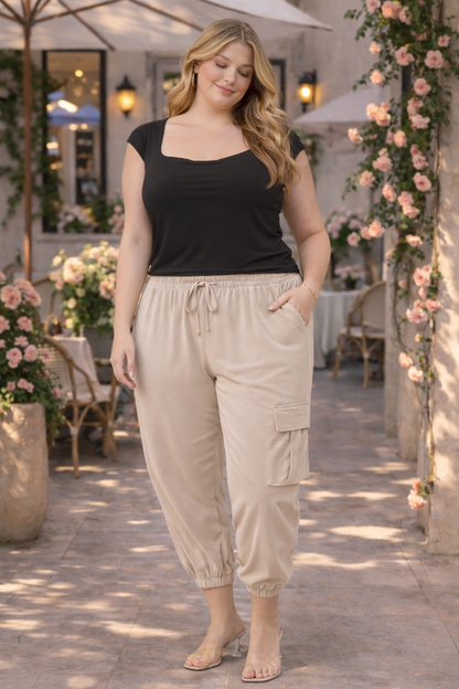 Pantalon jogger Billie - Crème