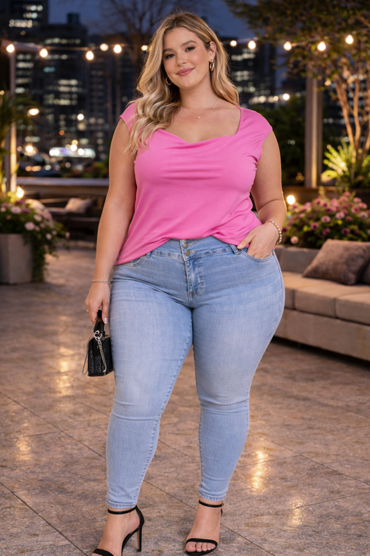 Jean skinny Perfect Butt - Bleu pâle