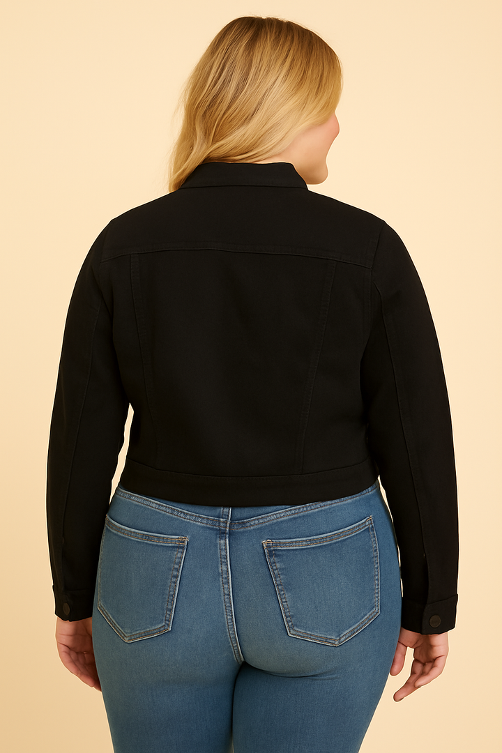Jacket en jean exensible - Noir