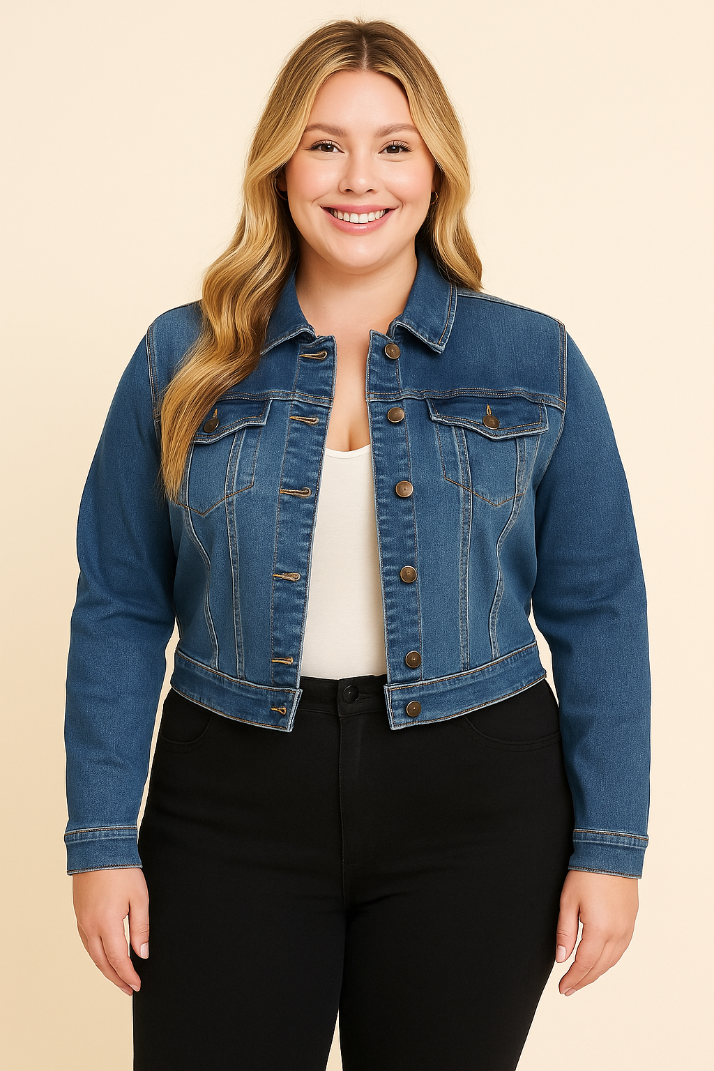 Jacket en jean extensible - Bleu foncé