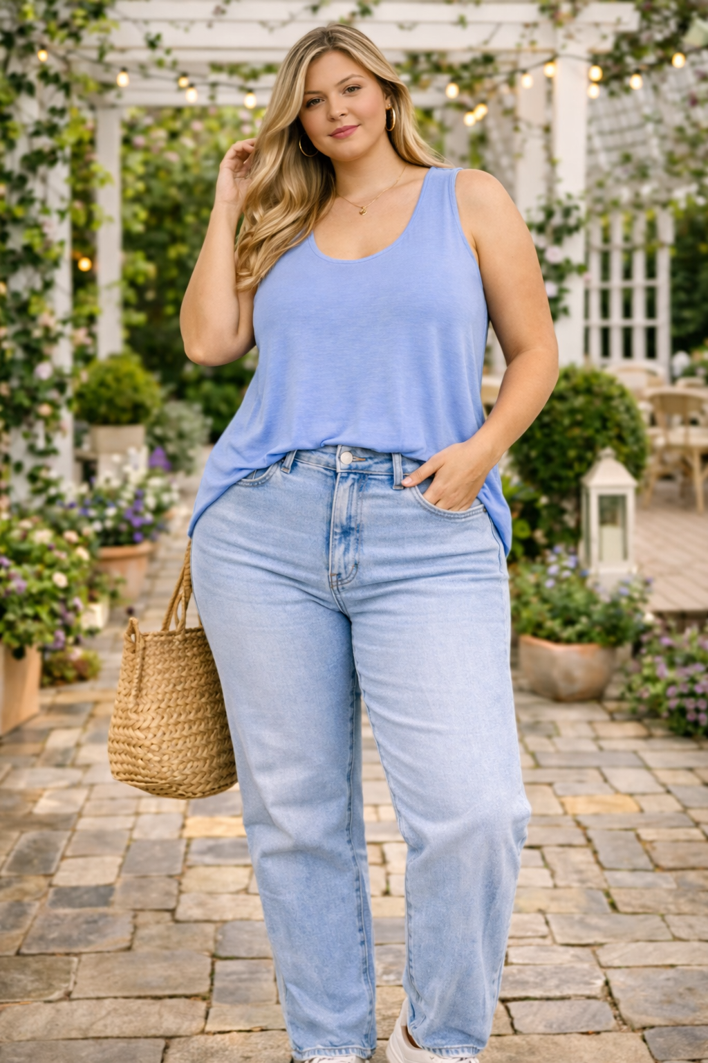Basic tank top - Spring Blue