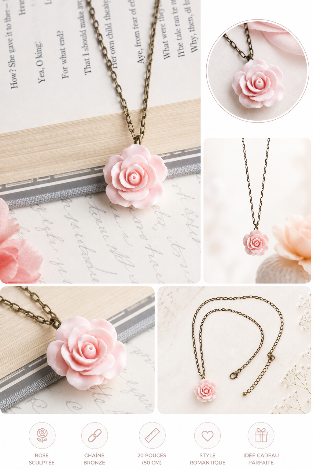 Pendentif de rose (20 pouces)