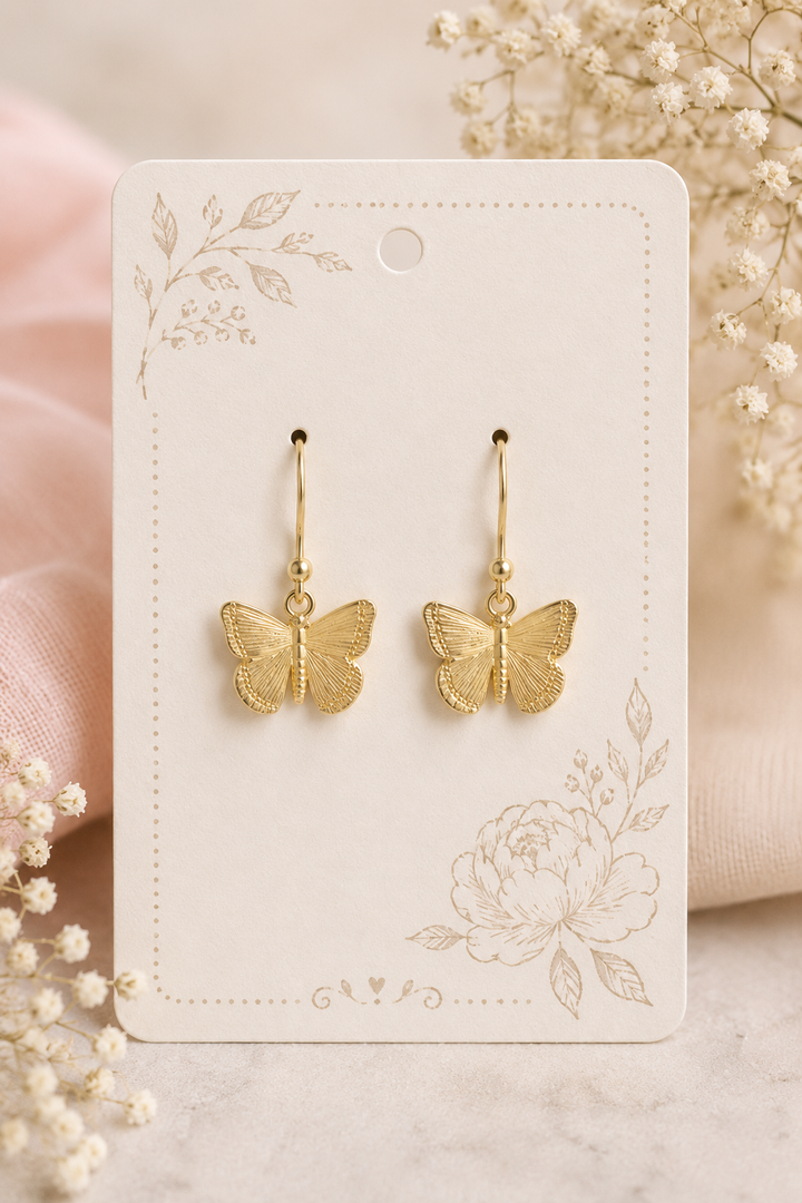 Boucles d’oreilles papillon délicat
