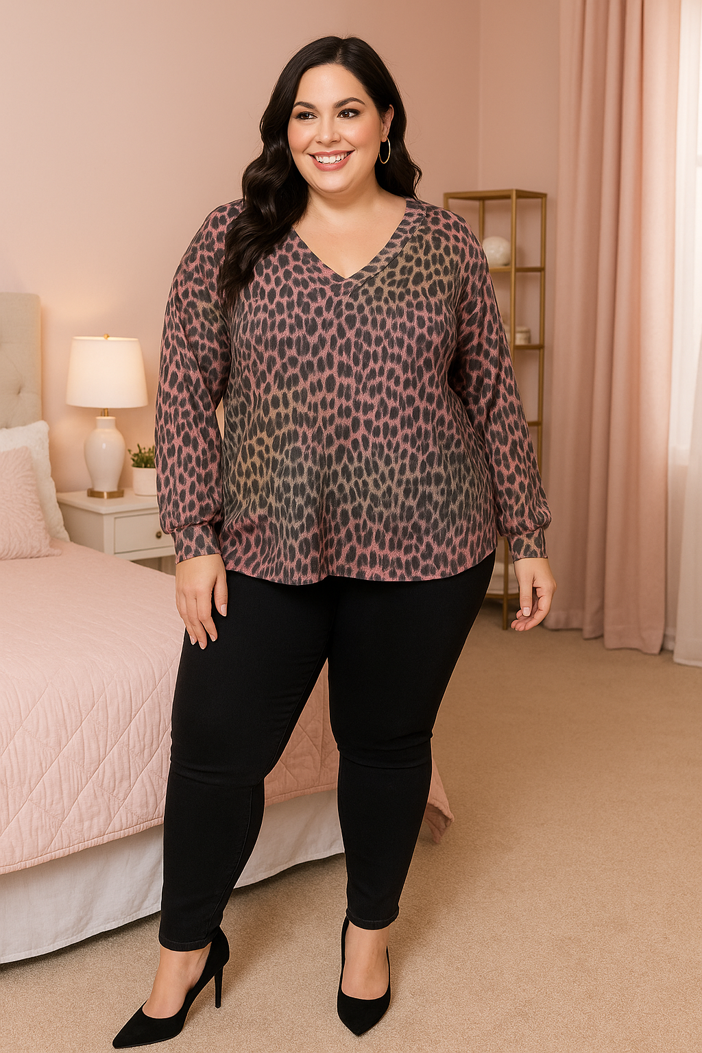 PRESALE - Light pull with multicolored leopard print