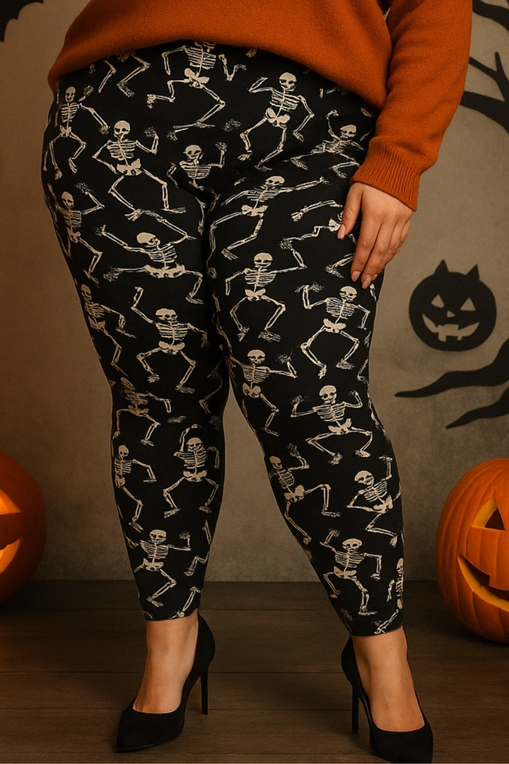 Leggings with skeletons patterns (size 14-20)