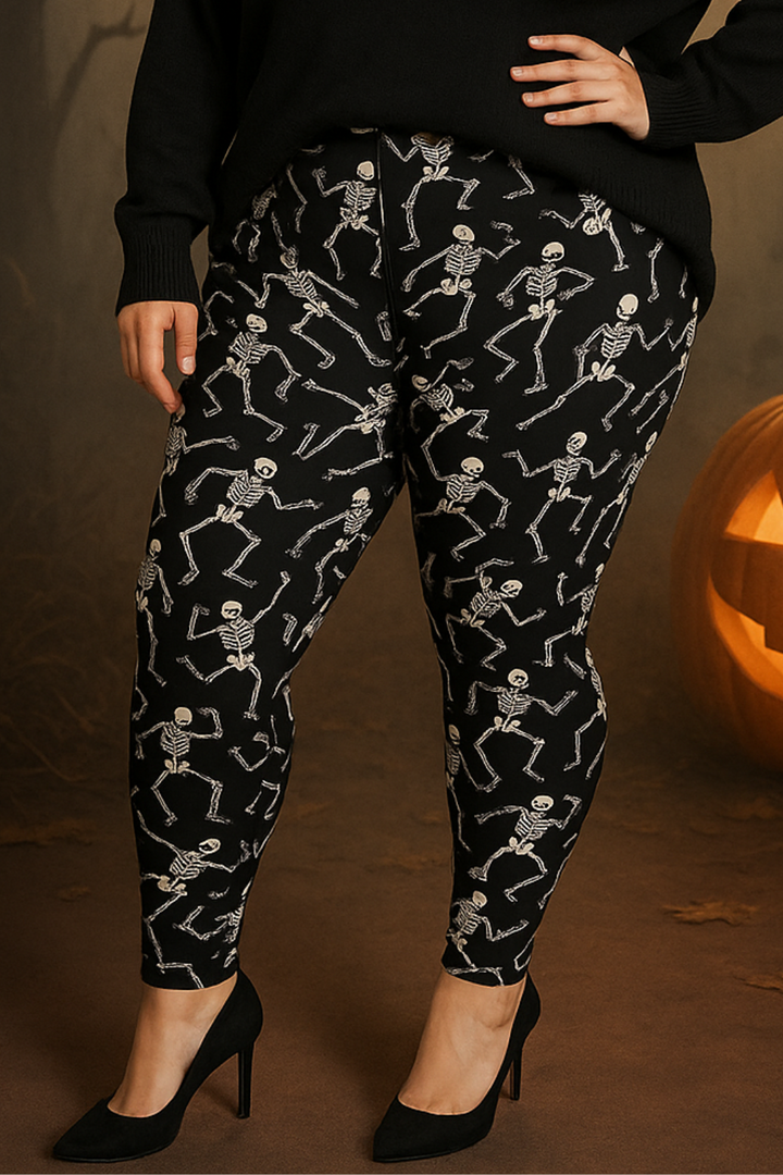 Leggings with skeletons patterns (size 14-20)