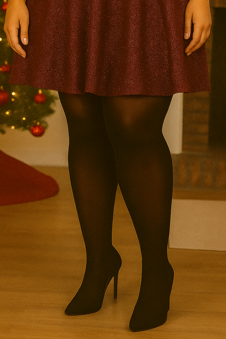 Bas collant opaque (noir) - Control top