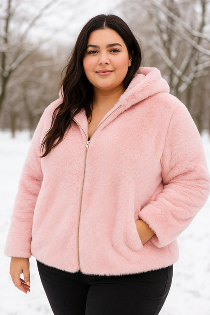 Manteau Mademoiselle Curvy (rose)