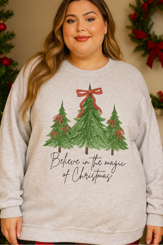 Crew neck "Christmas trees' ''