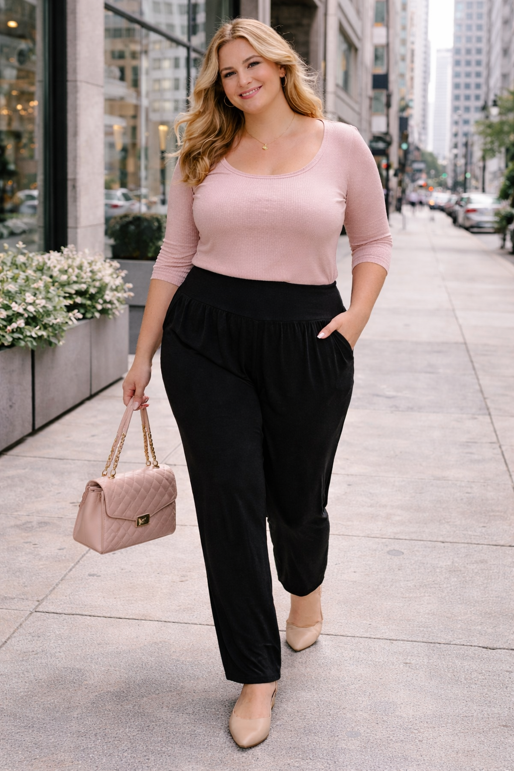 Pantalon Claire - Bamboo/Lycra - Noir