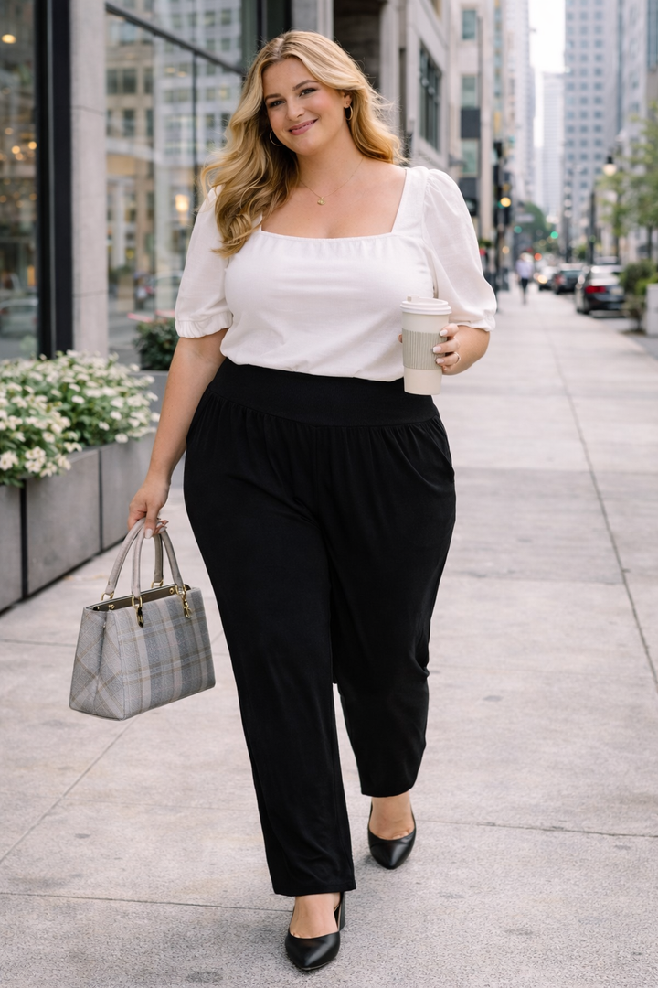 Pantalon Claire - Bamboo/Lycra - Noir