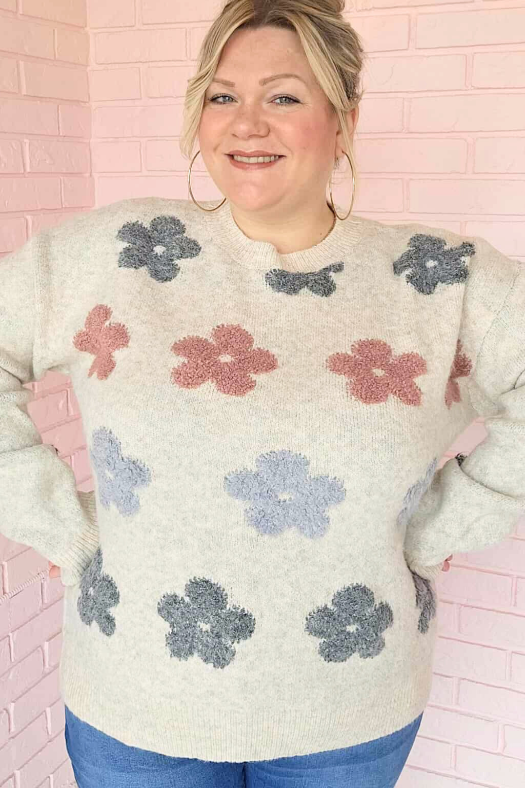 Sweet floral sweater