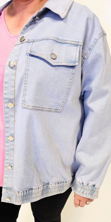 Veste oversize en jean - 100% extensible