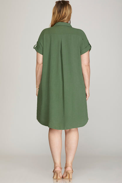 Robe blouse - Olive