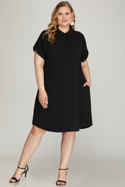 Robe blouse - Noire