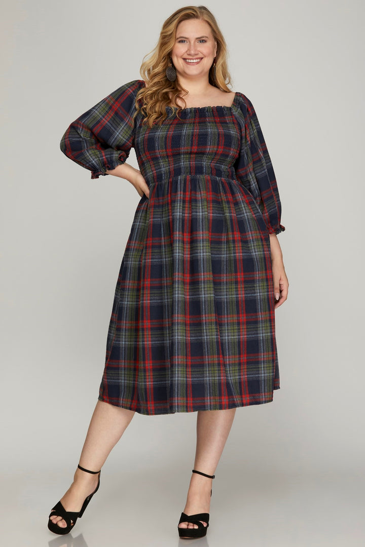 3/4 sleeve pattern dress