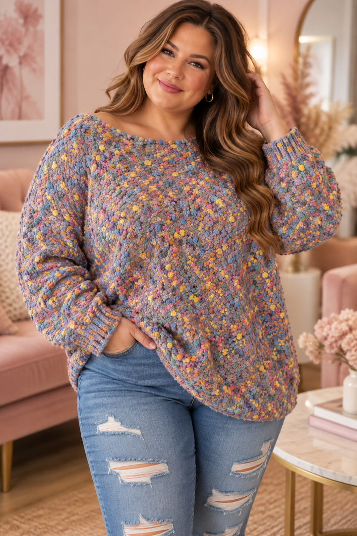 Pull Confetti Douillet - Mauve