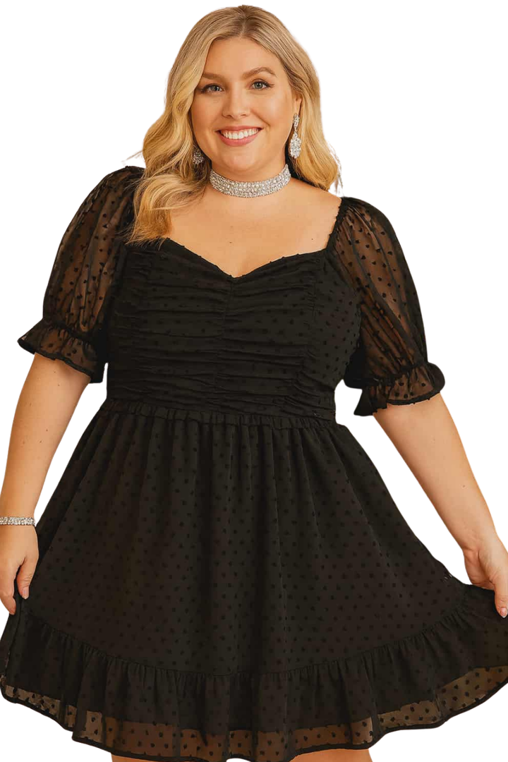 Robe à pois suisse