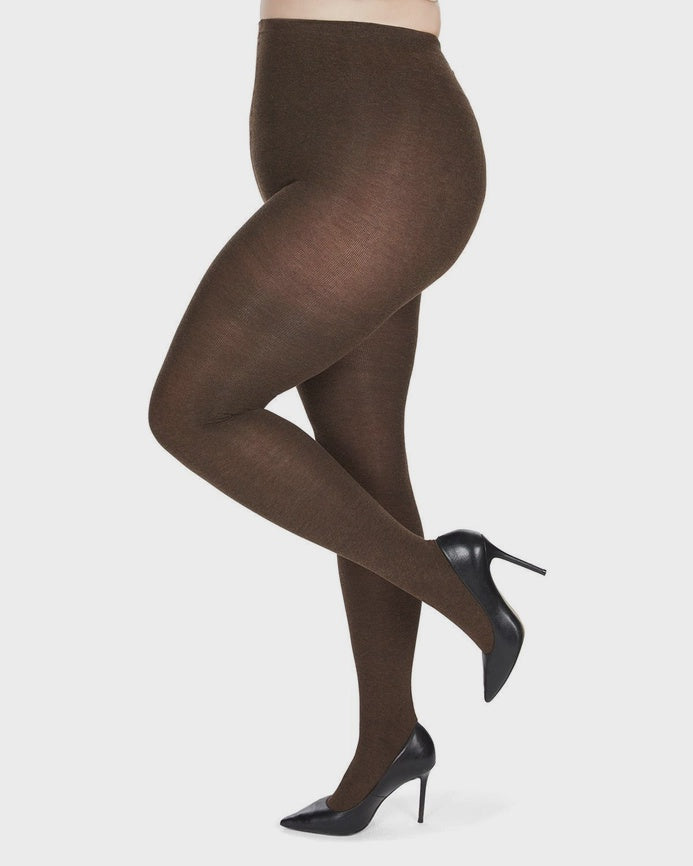 Sweater stockings - Brown