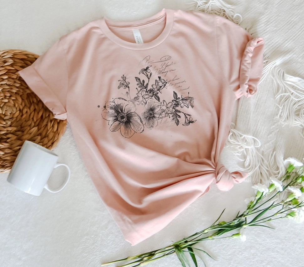 T-Shirt Floral Blush