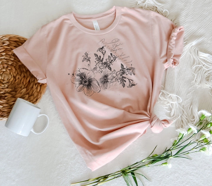 T-Shirt Floral Blush