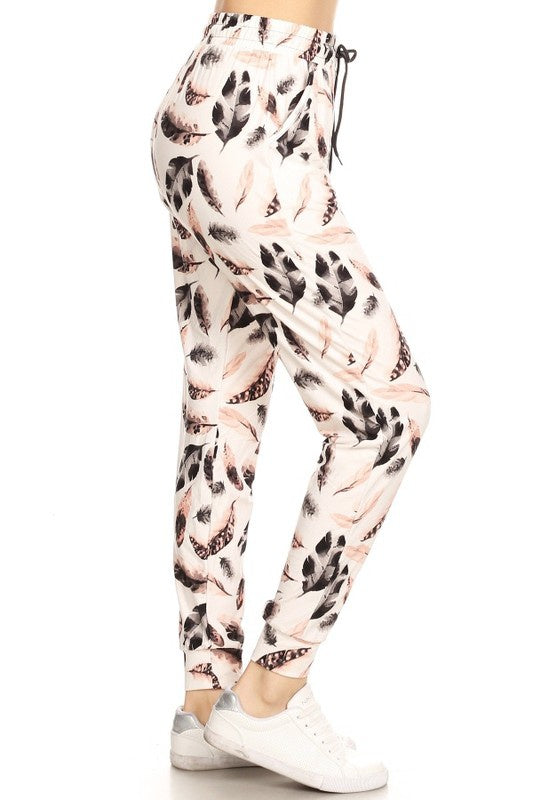 TAILLE HAUTE - Jogger pyjama - Plumes