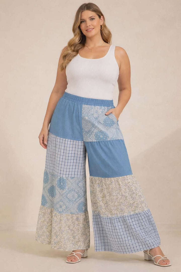Pantalon patchwork bohème