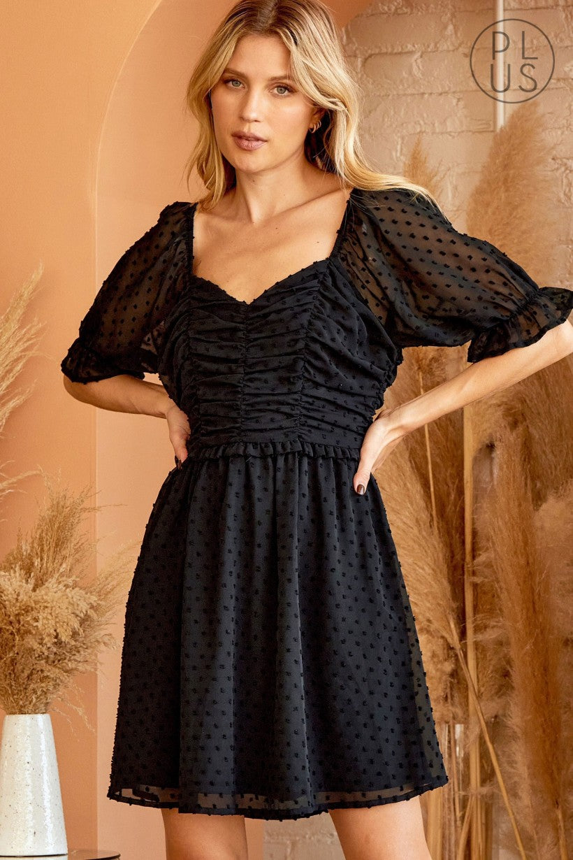 Robe à pois suisse