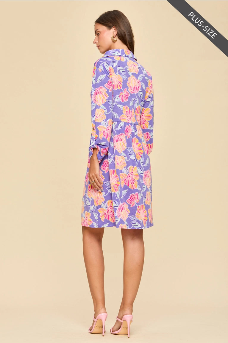 Robe chemise « Inspire » fleurie