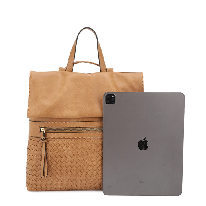 HELENA – Sac à dos tressé à rabat