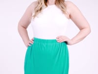 Pleated mini skirt (black)