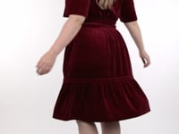 Robe en velour noire - 100% extensible