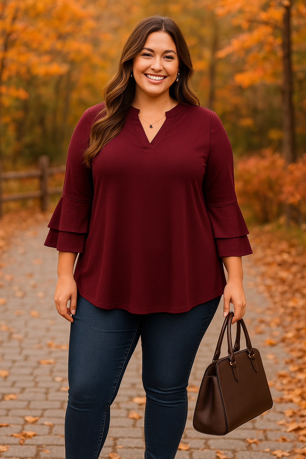 Imperious Lizzy tunic - Burgundy