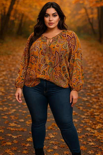 Blouse rouille paisley