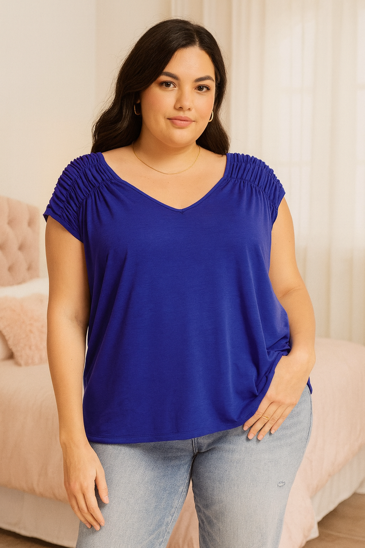 Haut Lizzy Magnolia - Bleu royal