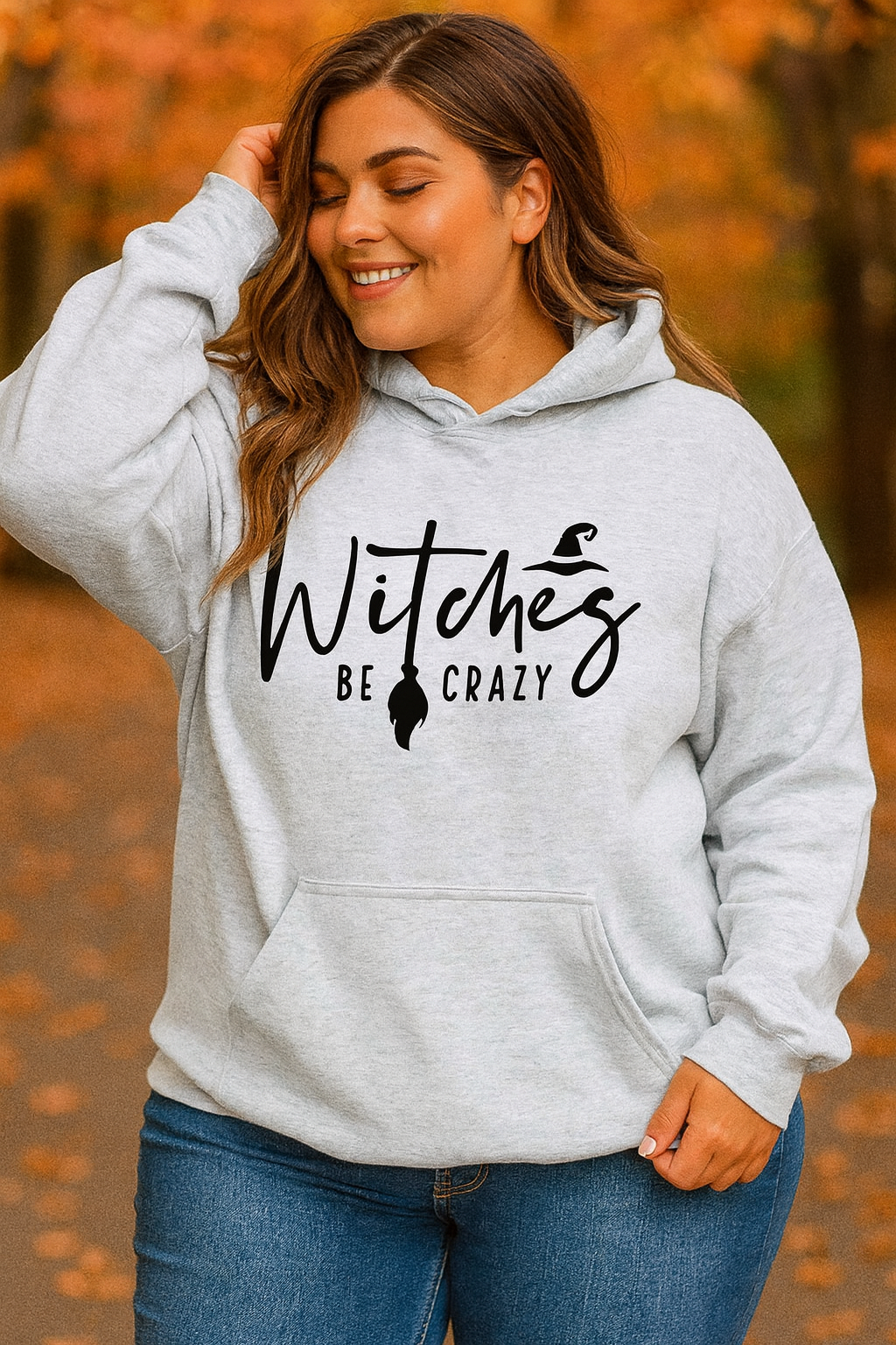 Hoodie "witches be crazy ''