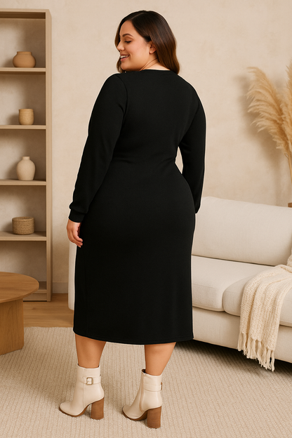 Robe essentielle Hacci - Noir