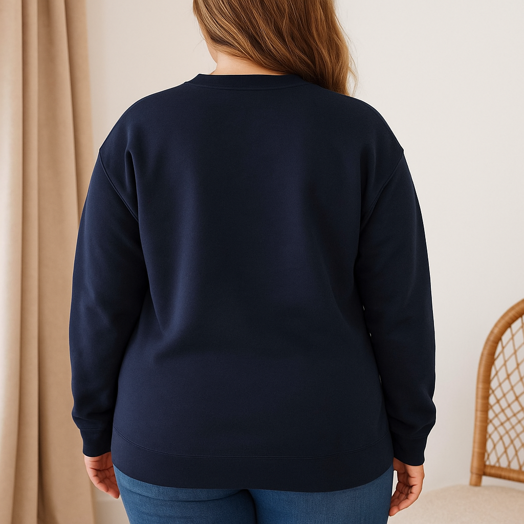 Crew neck "Half Human, Half Coffee '' (navy)