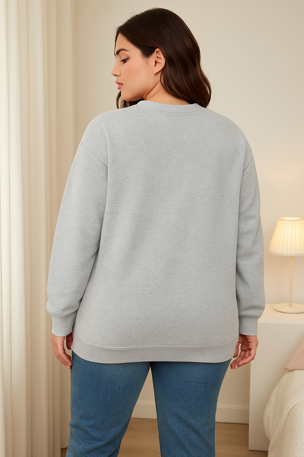 Crew neck "I can buy myyself flowers '' (light gray)