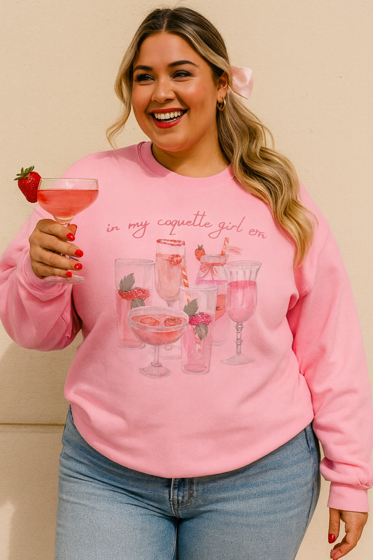 Coton ouaté ''In my coquette era'' (rose)