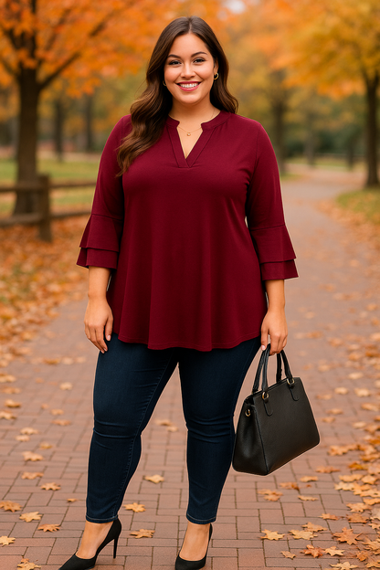 Imperious Lizzy tunic - Burgundy