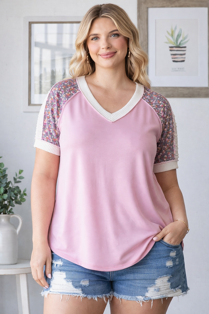 Haut patchwork fleuri