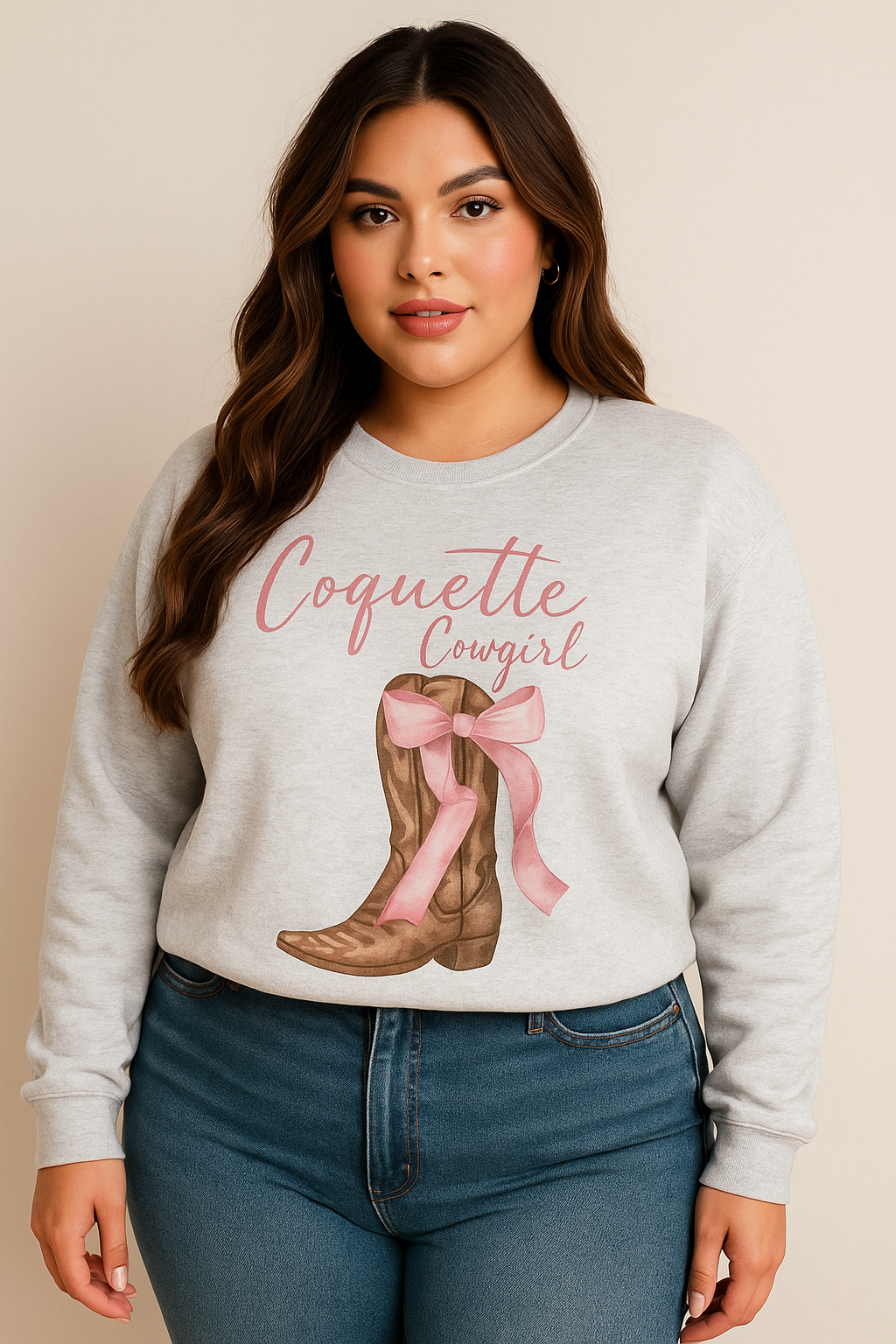Coton ouaté ''Coquette cowgirl'' (gris pâle)