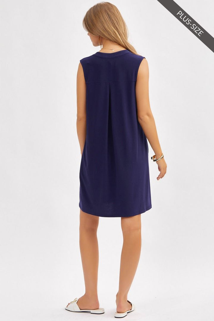 Robe Lizzy sans manche - Marine