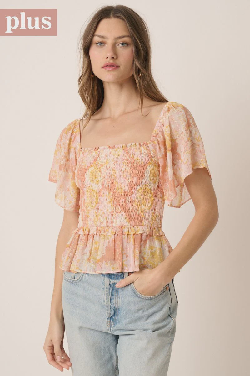 Multi pink short top