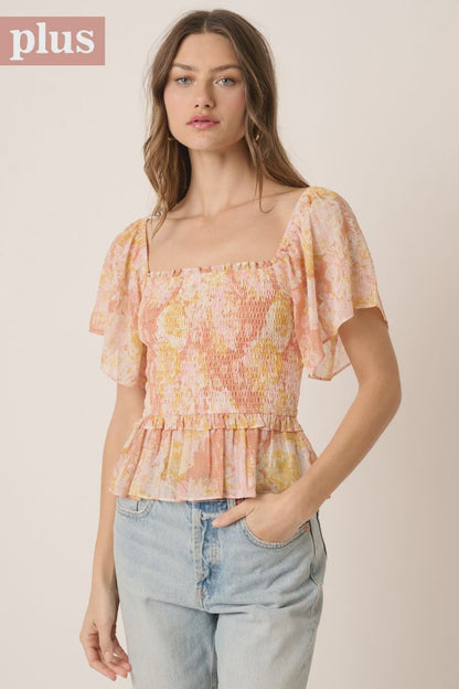 Multi pink short top