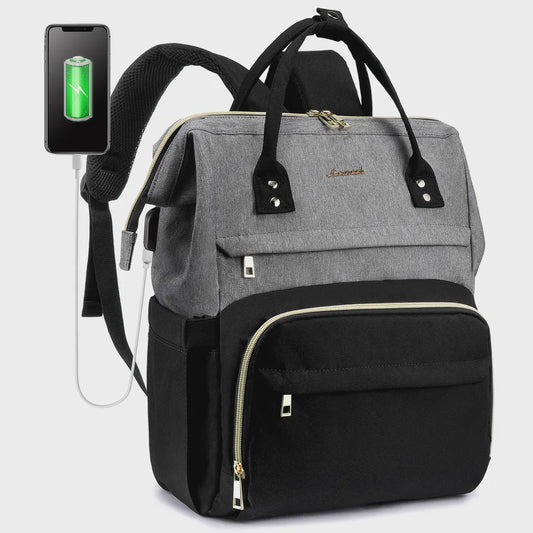 Le sac à laptop (15.6 pouces) - Gris/noir
