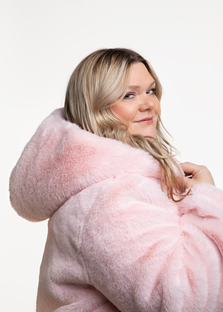 Manteau Mademoiselle Curvy (rose)